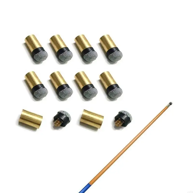 10Pcs Portable Billiards Cue Pool Tip for Pool Cues and  Enduring 