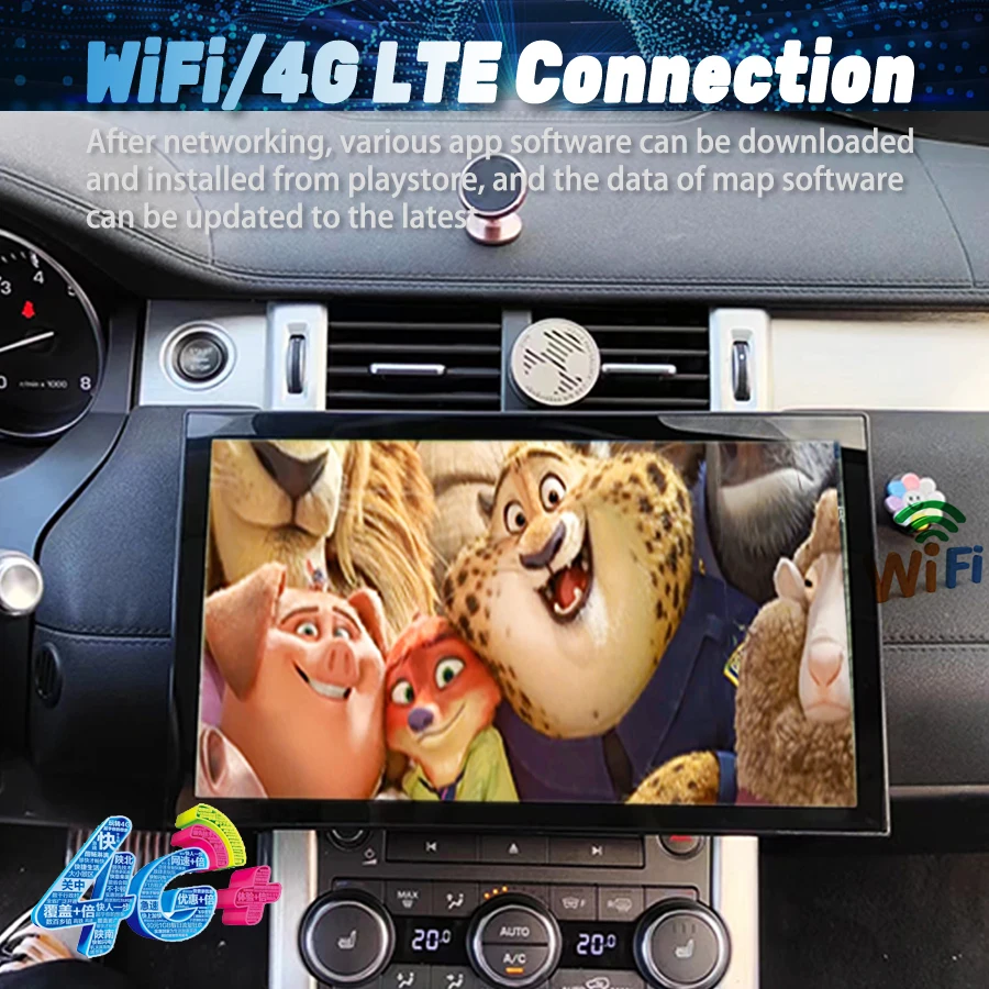 13-calowy ekran samochodowy Android Radio GPS Nawigacja dla Range Rover Evoque L538 Odtwarzacz multimedialny Radio GPS Bezprzewodowy Carplay Auto