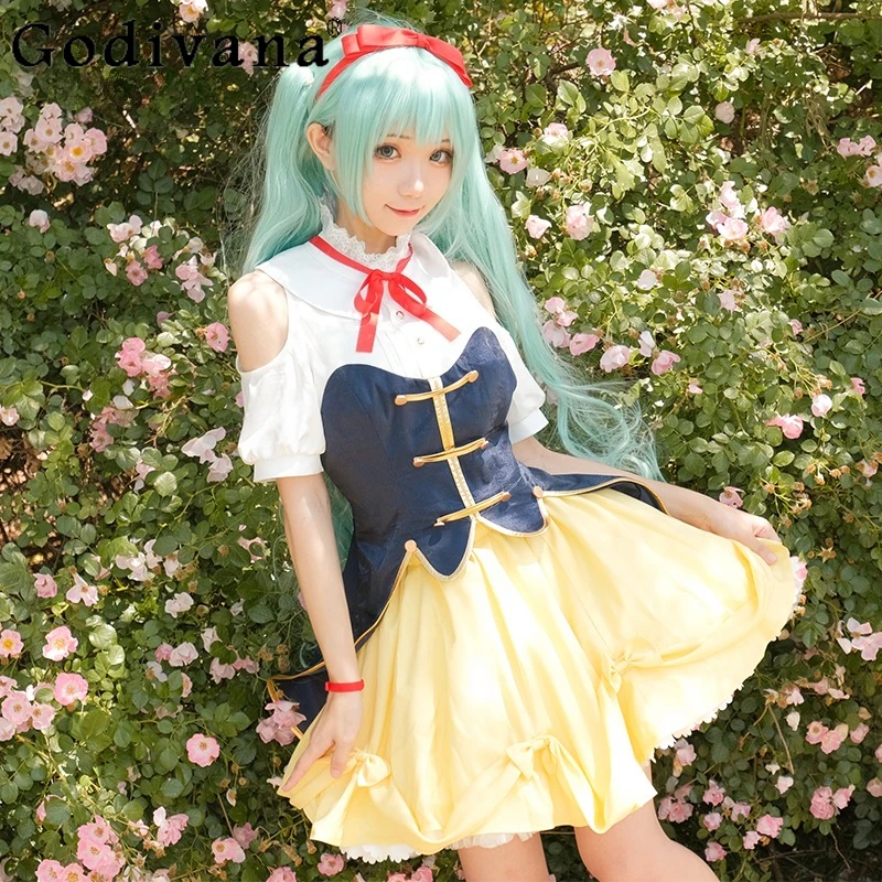 Abiti da donna con gonna dolce e adorabile, costume cosplay da principessa anime, vestiti femminili carini, top a maniche corte e minigonna