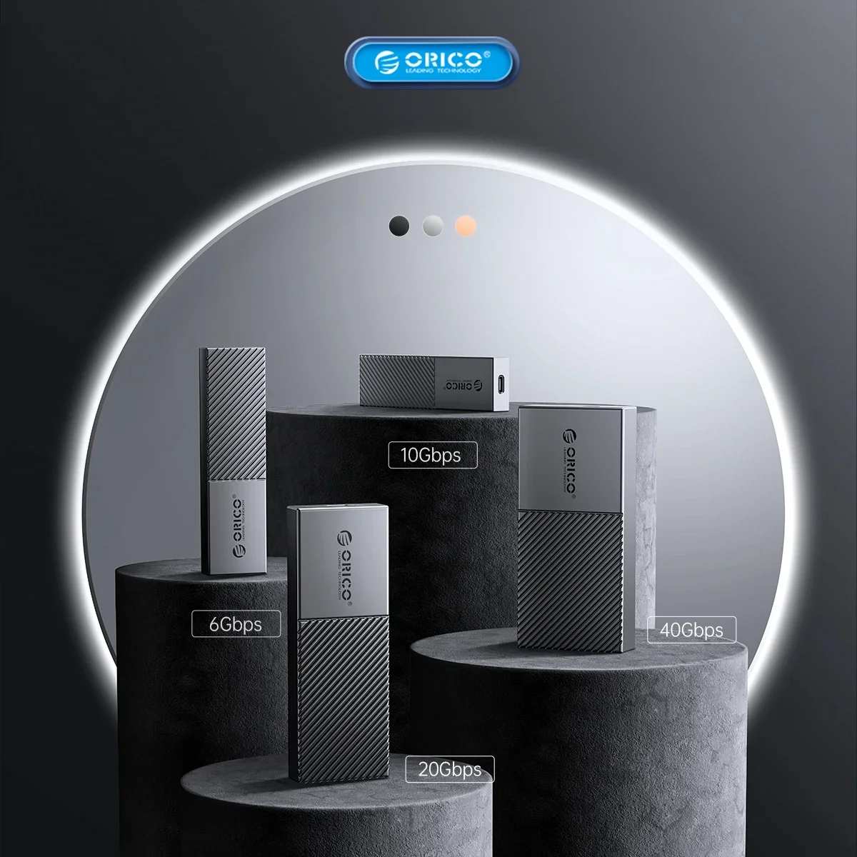 Orico 40Gbps USB4 M.2 NVMe SSD carcasa para Thunderbolt 4/3 M.2 NVME PCIE chaleco de refrigeración incorporado caja de aluminio B + M-Key SSD