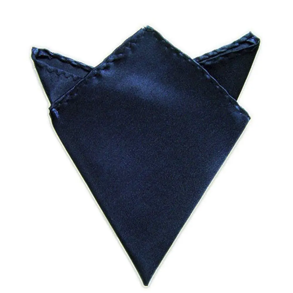 ชุดซาตินชุดสูทอย่างเป็นทางการ Men Square Hanky Solid สําหรับงานแต่งงานชุดซาตินธรรมดา Hanky ผ้าไหมผ้าเช็ดหน้า Pocket Square