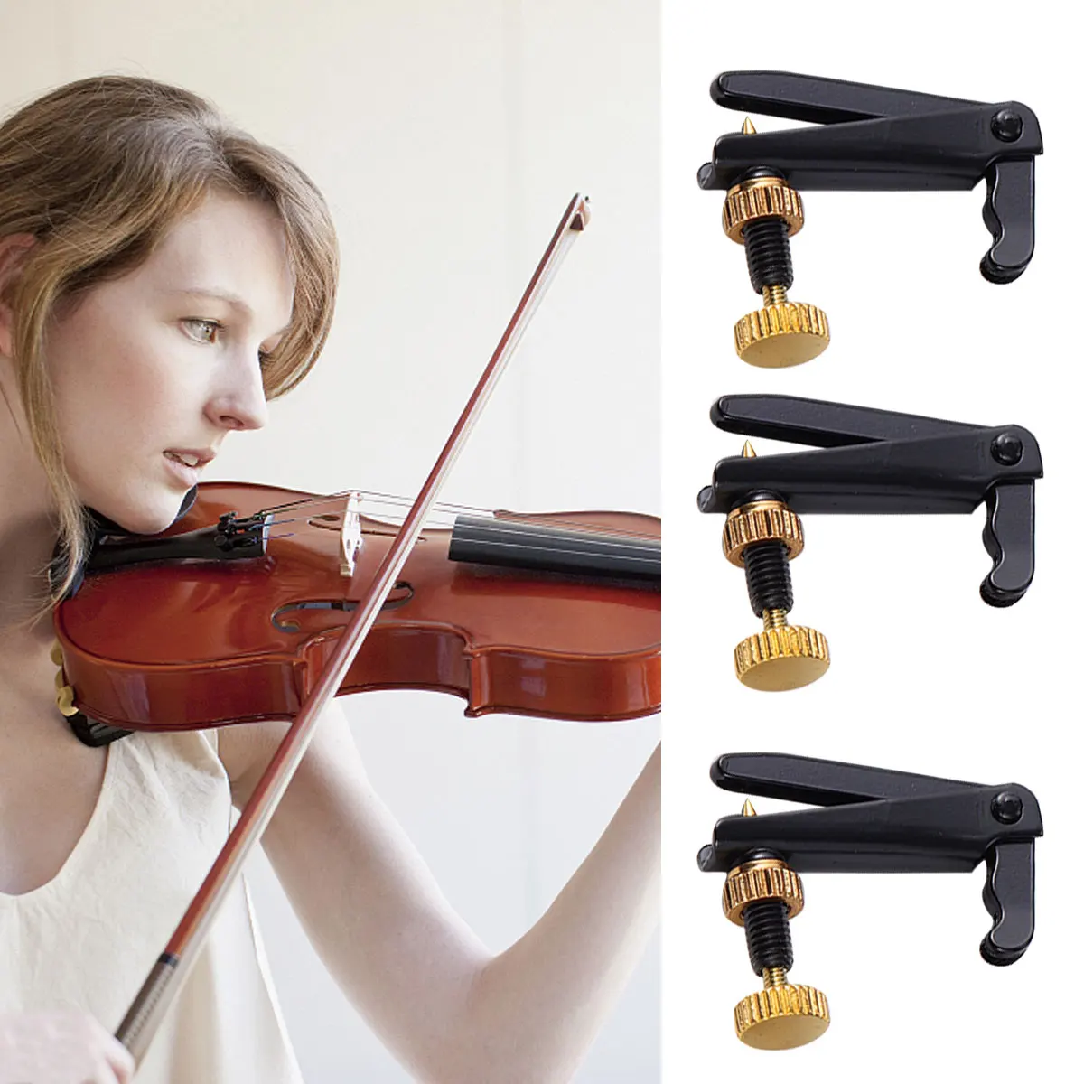

4pcs Metal Tuner String Adjuster Violin . Violin String Adjuster Accurate Pitch Adjustment Easy