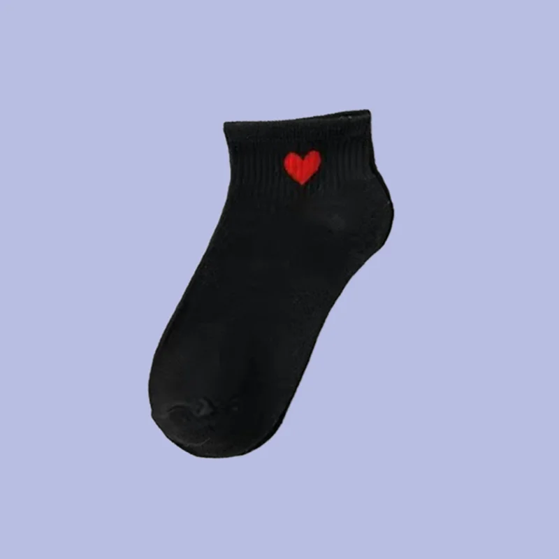 5 Paar hochwertige Frauen Trend kurze Socke atmungsaktive Schweiß absorption kurze Socken Trend Liebe Herz muster weibliche Socken