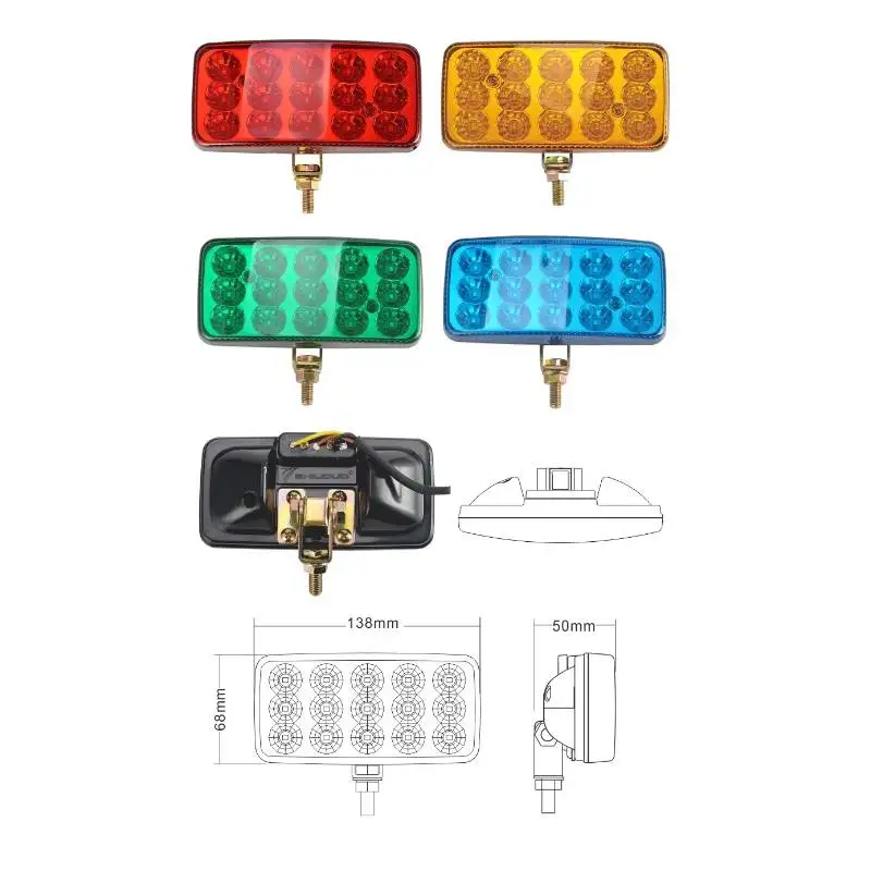 SD-6007 Red Yellow Green Blue White LED Truck Side Marker Light 12V/24V Indicators Light Turn Signal Warning Lamp for Truck