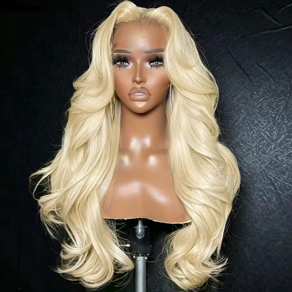 613 13x6 Lace Frontal Wig Human Hair Body Wave Blonde Lace Front Wigs for Women 210 Density Pre Plucked Natural Hairline With Baby Hair 40inch Long Wigs Human Hair