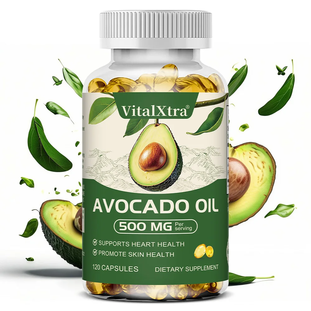 Avocado Oil Capsules, 500mg Per Serving, Support Heart Health and Promote Healthy Skin