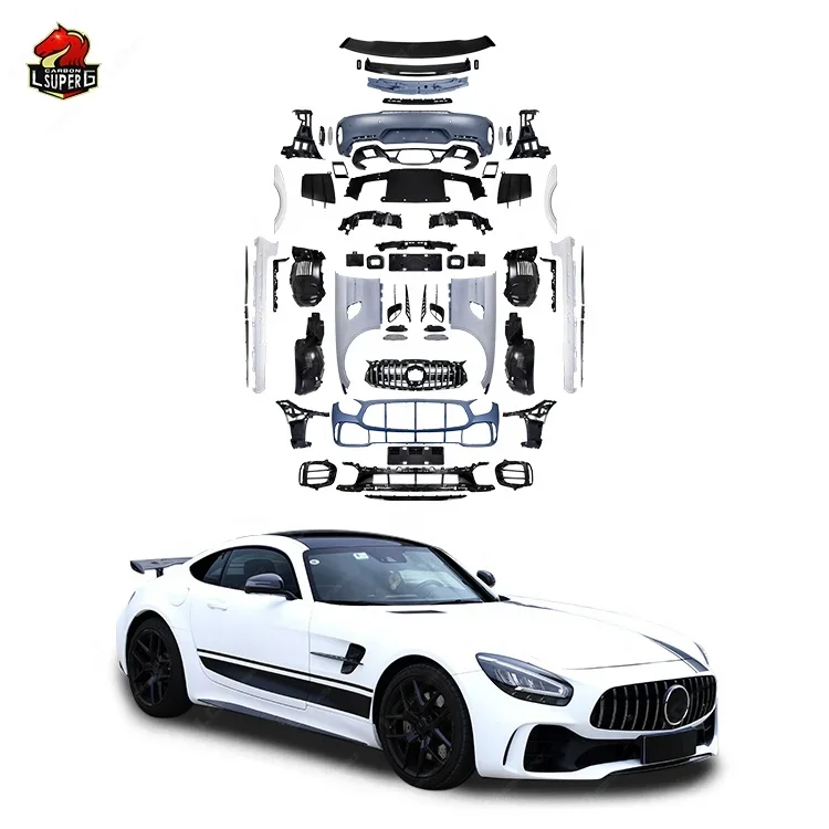 2015-2022 AMG GTR Style Dry Carbon Fiber PP Plastic Material 1:1 Wide Body Kit For Mercedes Benz AMG GT GTC GTS