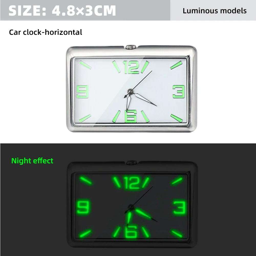 Fashion Car Clock Quartz Watch Sticker Strap On Air Vent Dashboard On-board Truck Off Road Caravan Marine Automotive Accessories