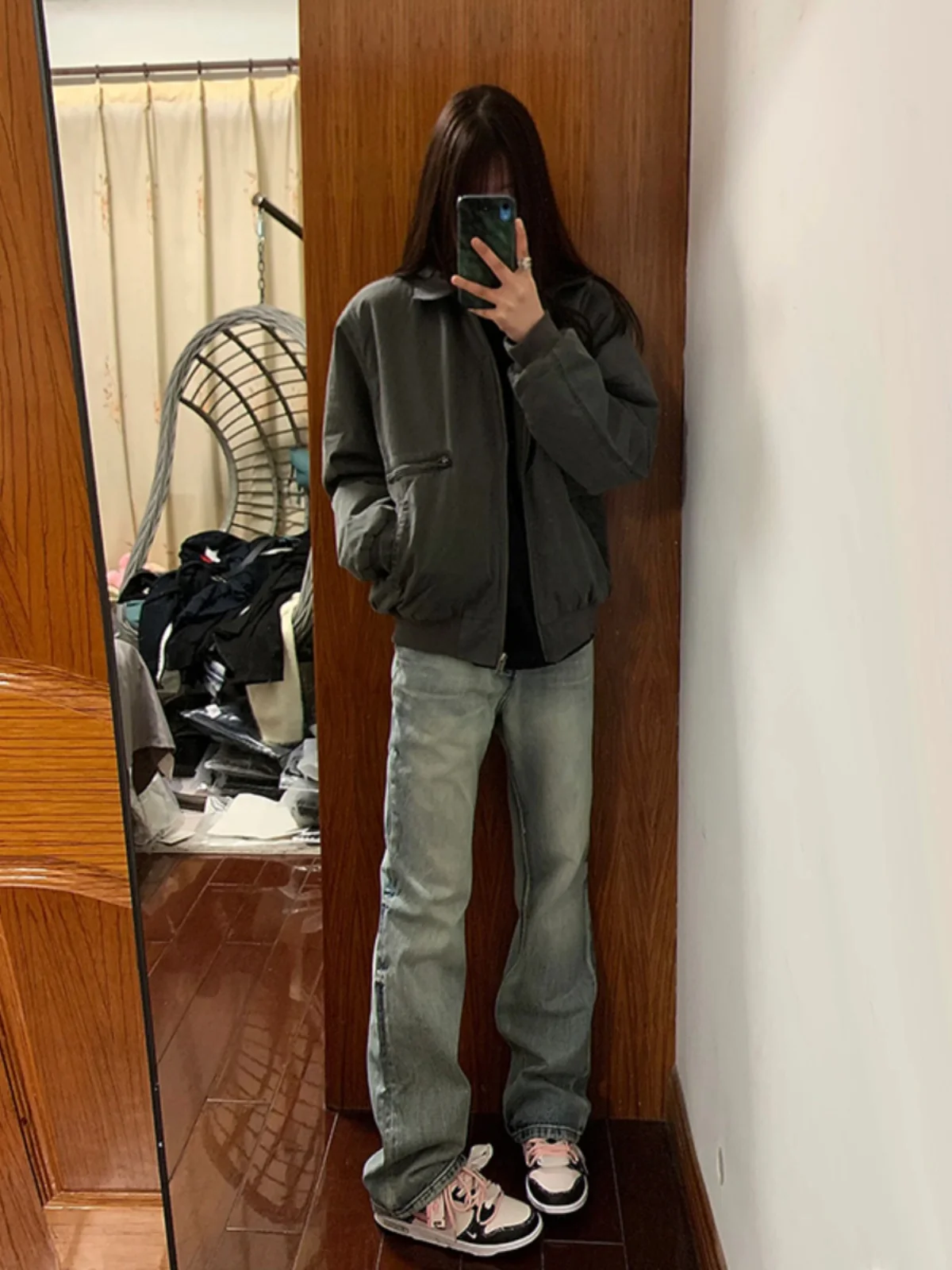 

Мужские джинсы в американском ретро-стиле, прямые брюки, весна-осень 2024, новые стильные брюки от бренда Haome, премиум-класса