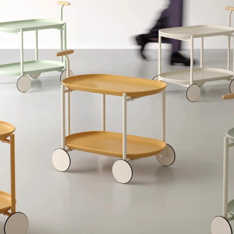 

Lunar rover Nordic creative sofa corner few Internet celebrities simple ins mobile cart modern living room coffee table