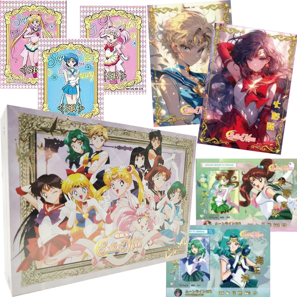 

Magical Girl Anime Sailor Moon Collection Cards for Kids SSR UR ZR Multi Style Themed Exquisite Characters Cards Toy Hobby Gift