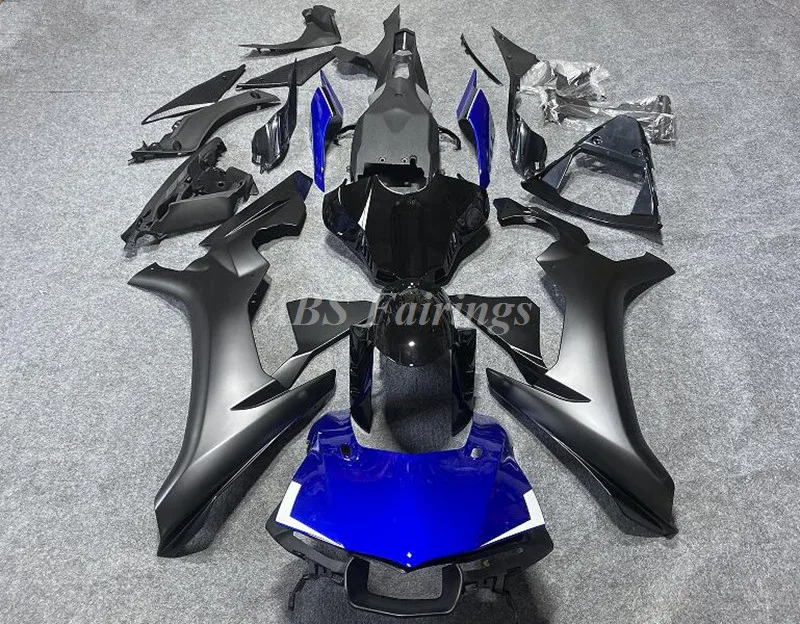 

Новый комплект обтекателей для мотоцикла из АБС, подходит для YAMAHA R1 2015 2016 2017 2018 15 16 17 18, кузов черного и синего цвета на заказ