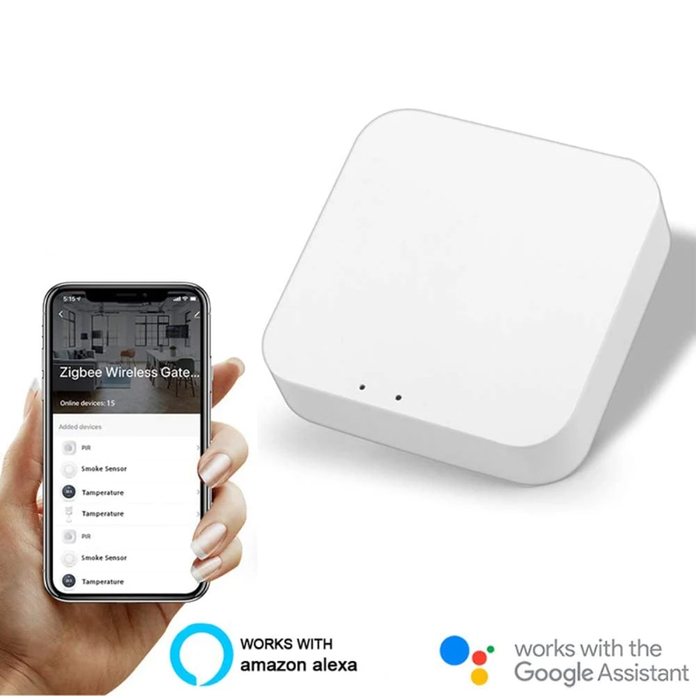 SMIEA Tuya Zigbee 3.0 Hub Gateway WiFi Telecomando wireless Piccolo hub Smart Home compatibile con Alexa Google Hom