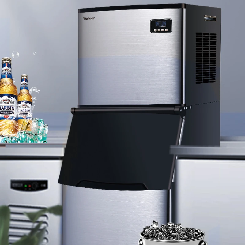 

Ice Maker 350 kg 750 lbs Bubble Tea Shop Restaurant Fully Automatic Ice Square Ice Split Ice Cube