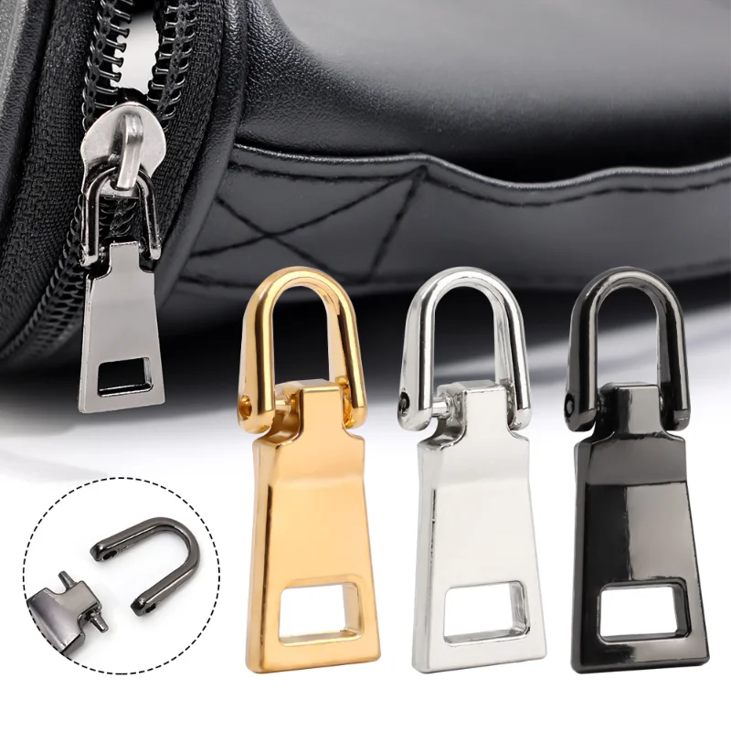 1-10pc Replaceable Easy-use Metal Zipper Slider Handle for Clothes Durable Bag Repair Sewing Accessories Sewing Kits Zip