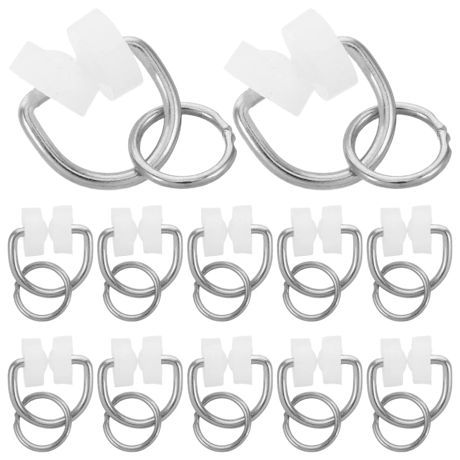 

50pcs Caravan Curtain Hooks Metal Twin Wheeled Track Rollers Silent Gliding Heavy Duty Curtain Track Carriers - Universal Rv