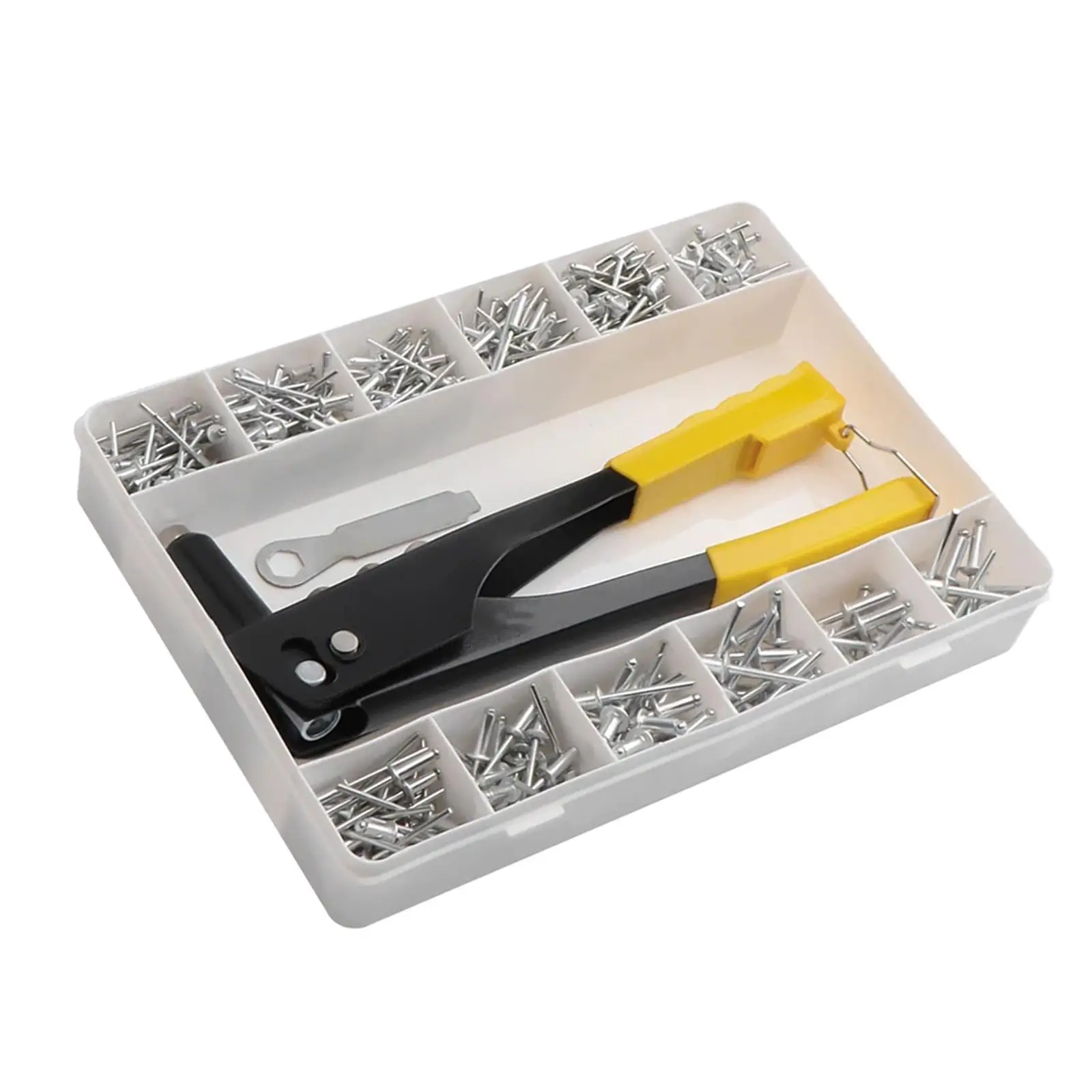 Heavy Duty Hand Riveter Kit, Heavy Duty, resistente, eficiente Rebite Ferramenta, Riveter Set para Couro, Railway, Duct Trabalho, Metal Automotivo