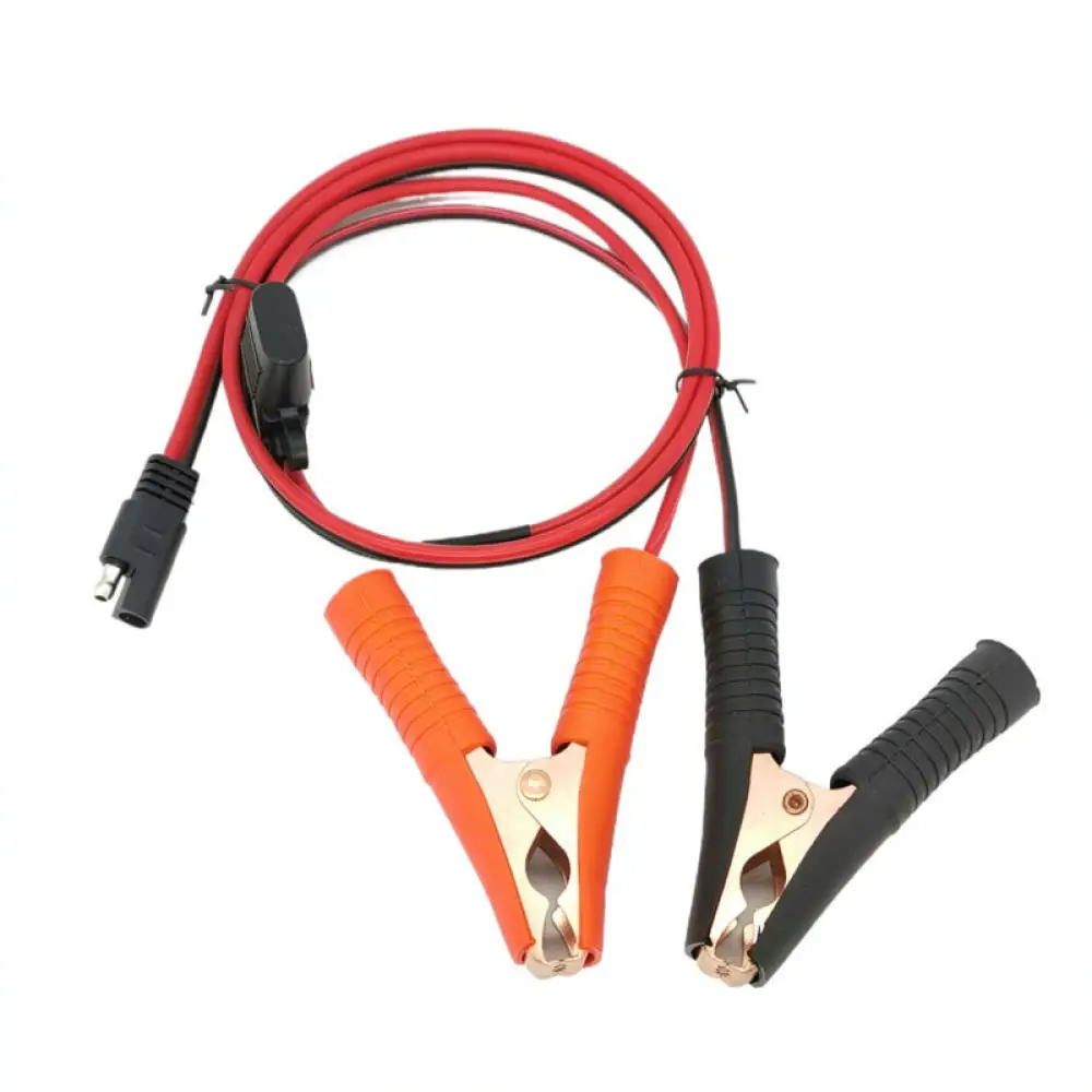 Flexible SAE To 90MM Crocodile Clip Extension Lead Solar Panel Battery Charger Cord For Car RV Power Management