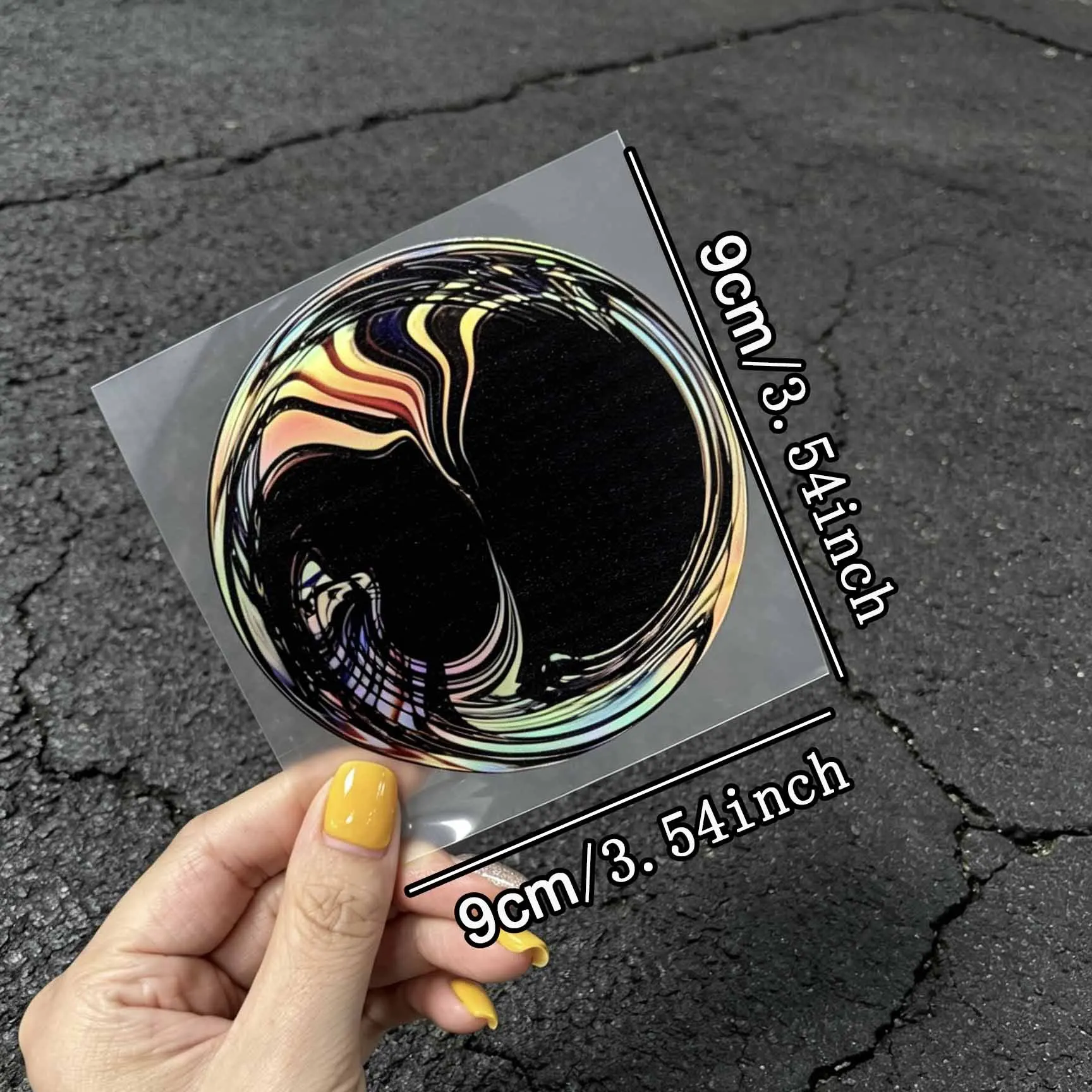 Holographic Bubble Car Sticker Rainbow Vinyl Decal Iridescent Waterproof Auto Window Body Decoration Accessory