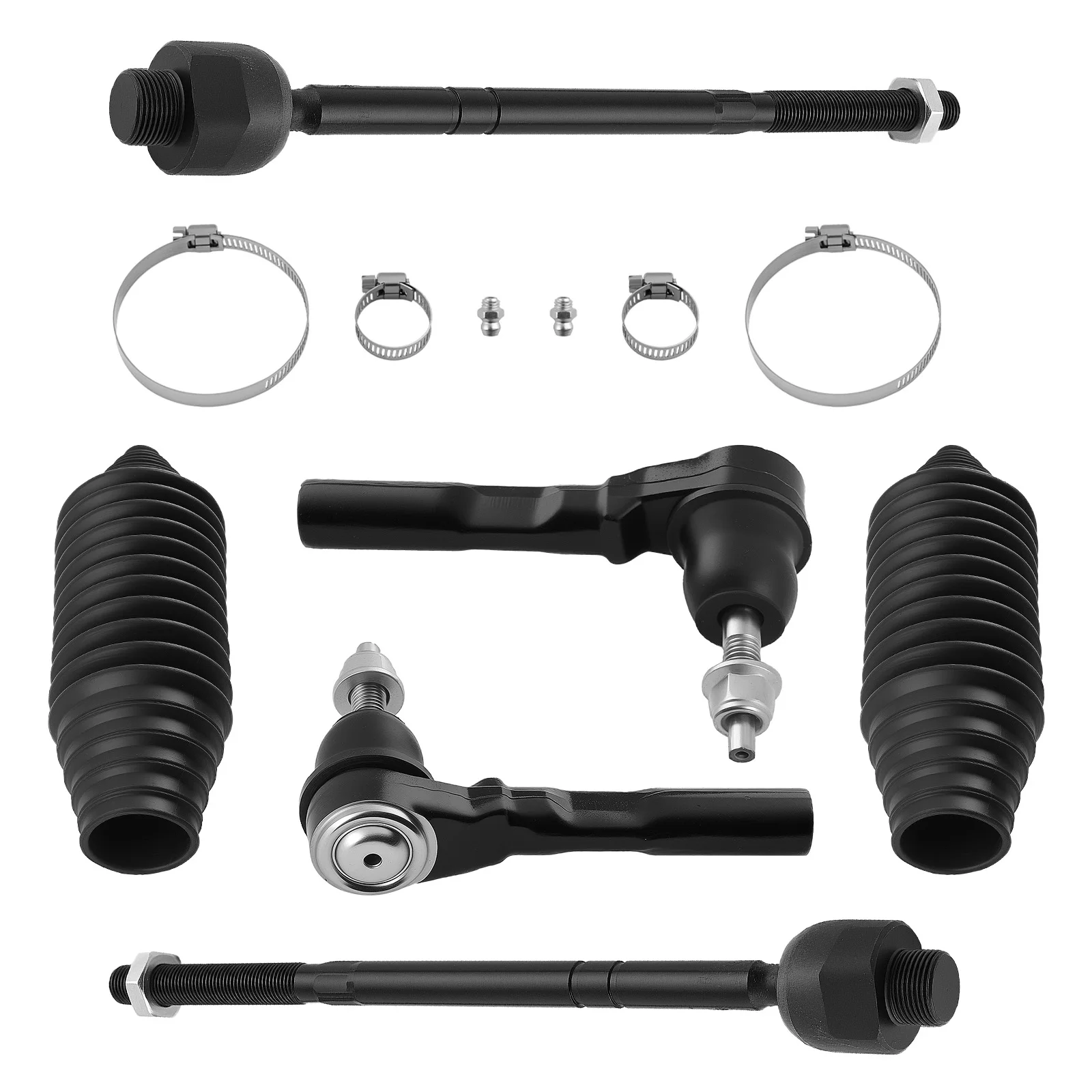 

Inner Outer Tie Rod Ends Steering Boots for 1999-06 Chevy Silverado Sierra 1500