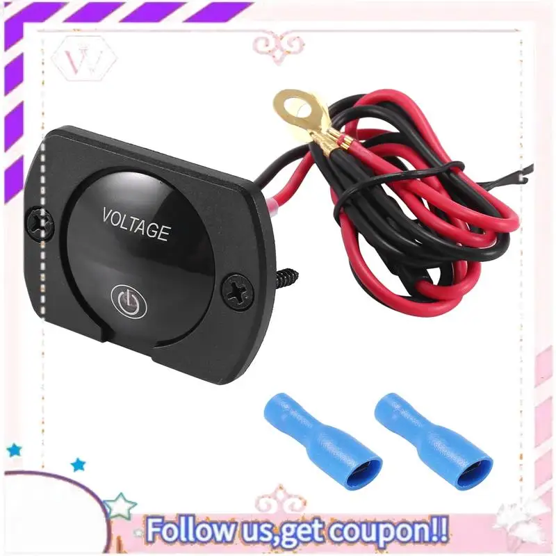 

A76T-12V Voltage Gauge With Contact Switch Digital Display DC12V 24V Waterproof Voltmeter Panel For Boat Marine Truck ATV UTV