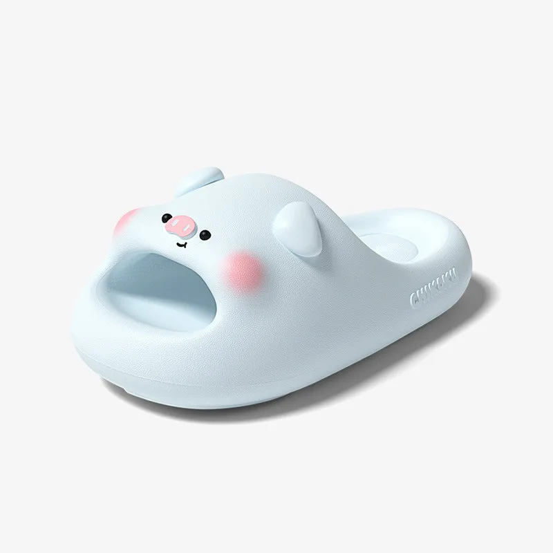 Cute Pink Pig Slides Women Men funny Cartoon EVA Slippers Thick Sole Non Slip Home Bathroom Summer Indoor beach Outdoor Sandals image 6