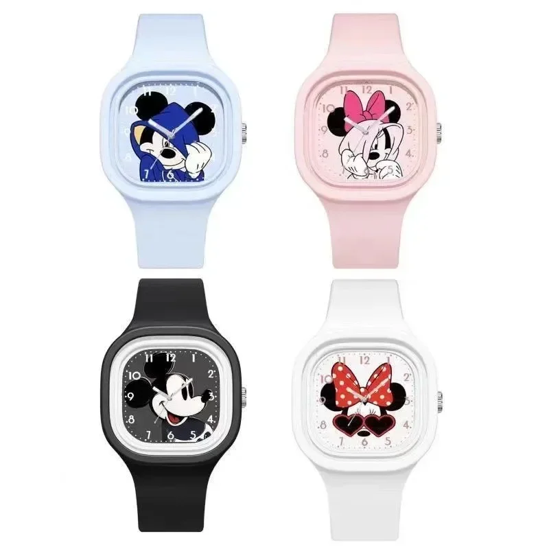 MINISO Mickey Minnie Mouse Children Watches Kids Boy Girl Cute Anime Cartoon Primary School Student Fashion Watch Birthday Gift