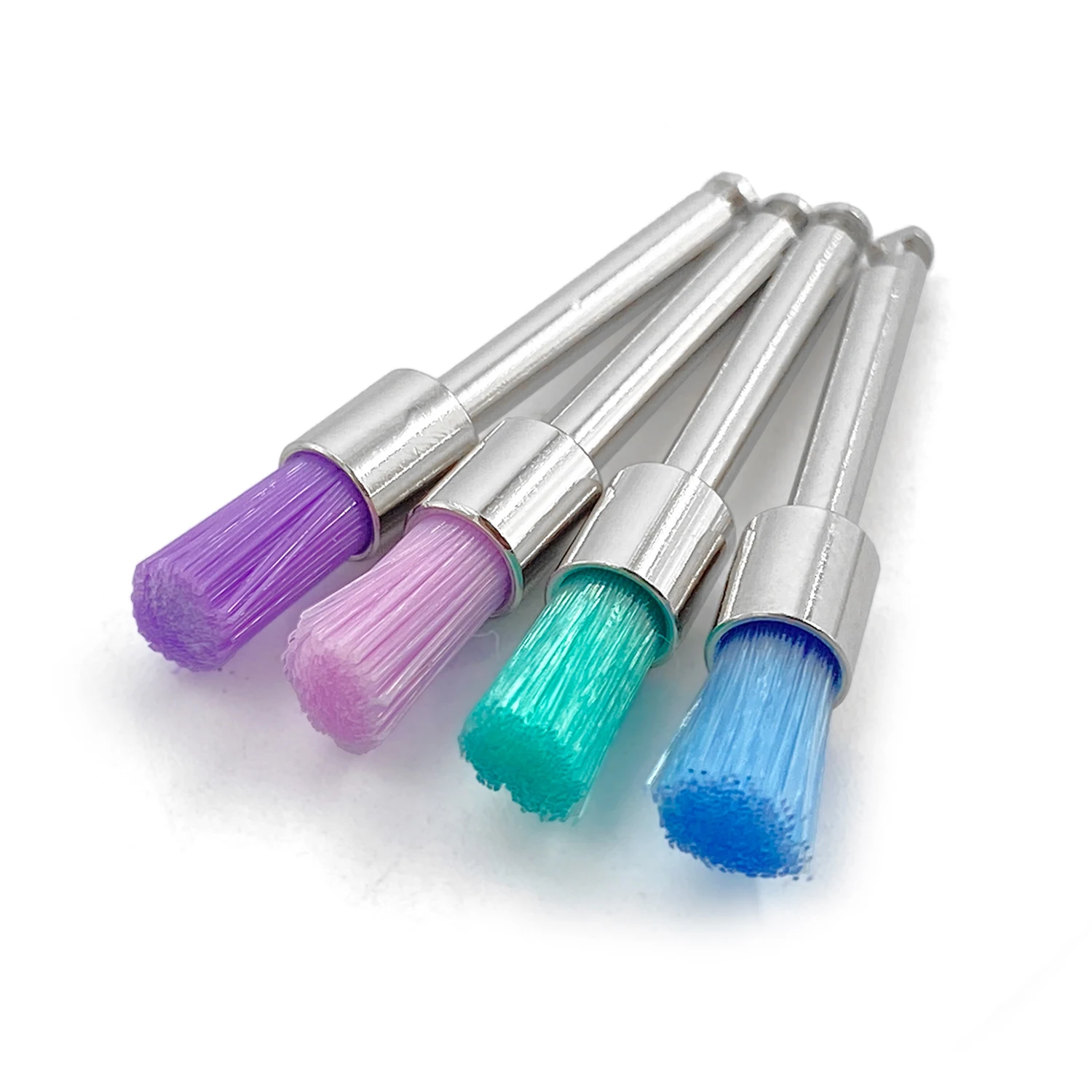 100 Stuks Goed Ck Tandheelkundige Materialen Profie Profylaxe Borstel Kleur Wit Nylon Polijsten Borstels Ra Schacht 2.35Mm Tandheelkunde