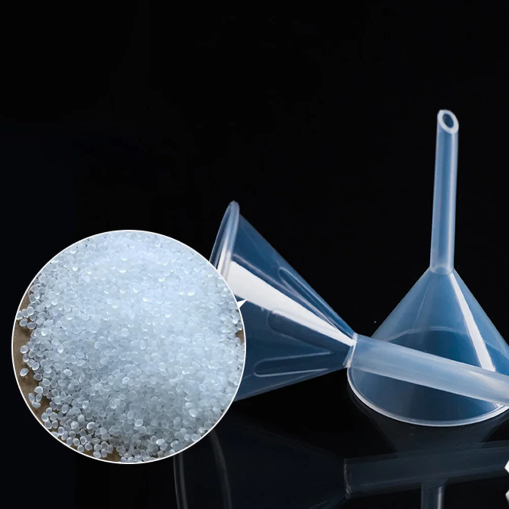 

10pcs Plastic Kitchen Funnel Food Grade Liquid Oil Transferring Tool For Spices Powders Dry Goods Household Use Smooth Funnel