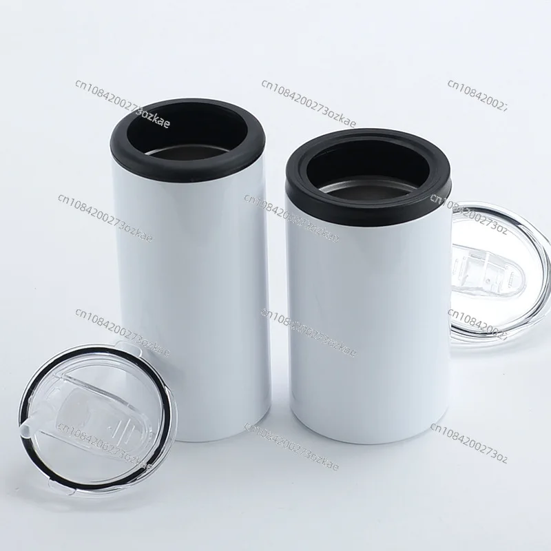 Cold Insulation Tank Hot Sublimation Coating Cup Dual-purpose Double-lid Straw  Straight  Stainless Steel Thermos