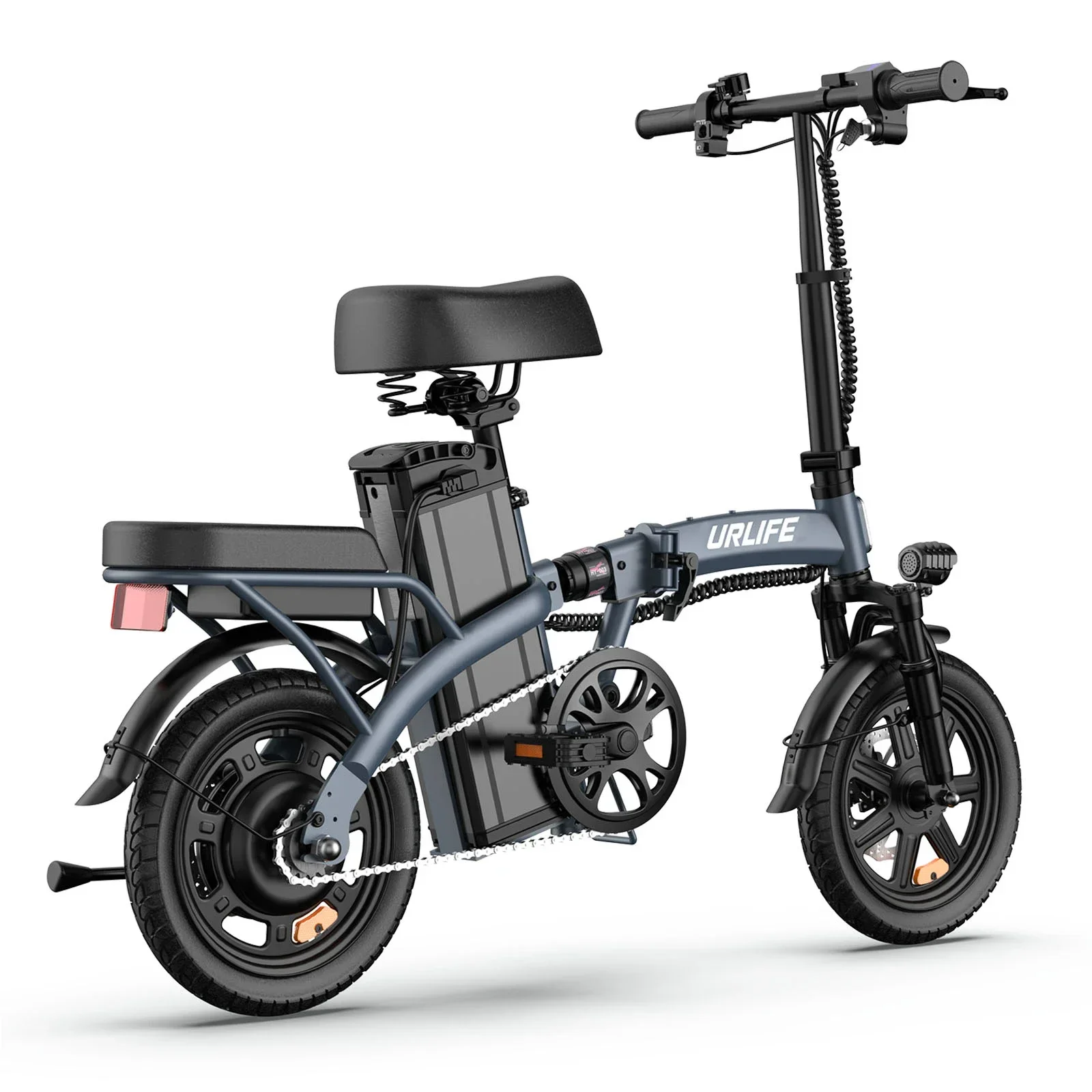 URLIFE F1L Volwassen Elektrische Fiets 250W Motor Opvouwbare Elektrische Fiets 48V 7.5Ah Batterij 14 Inch Banden Stadsfiets Elektrische Fiets - afbeelding 2