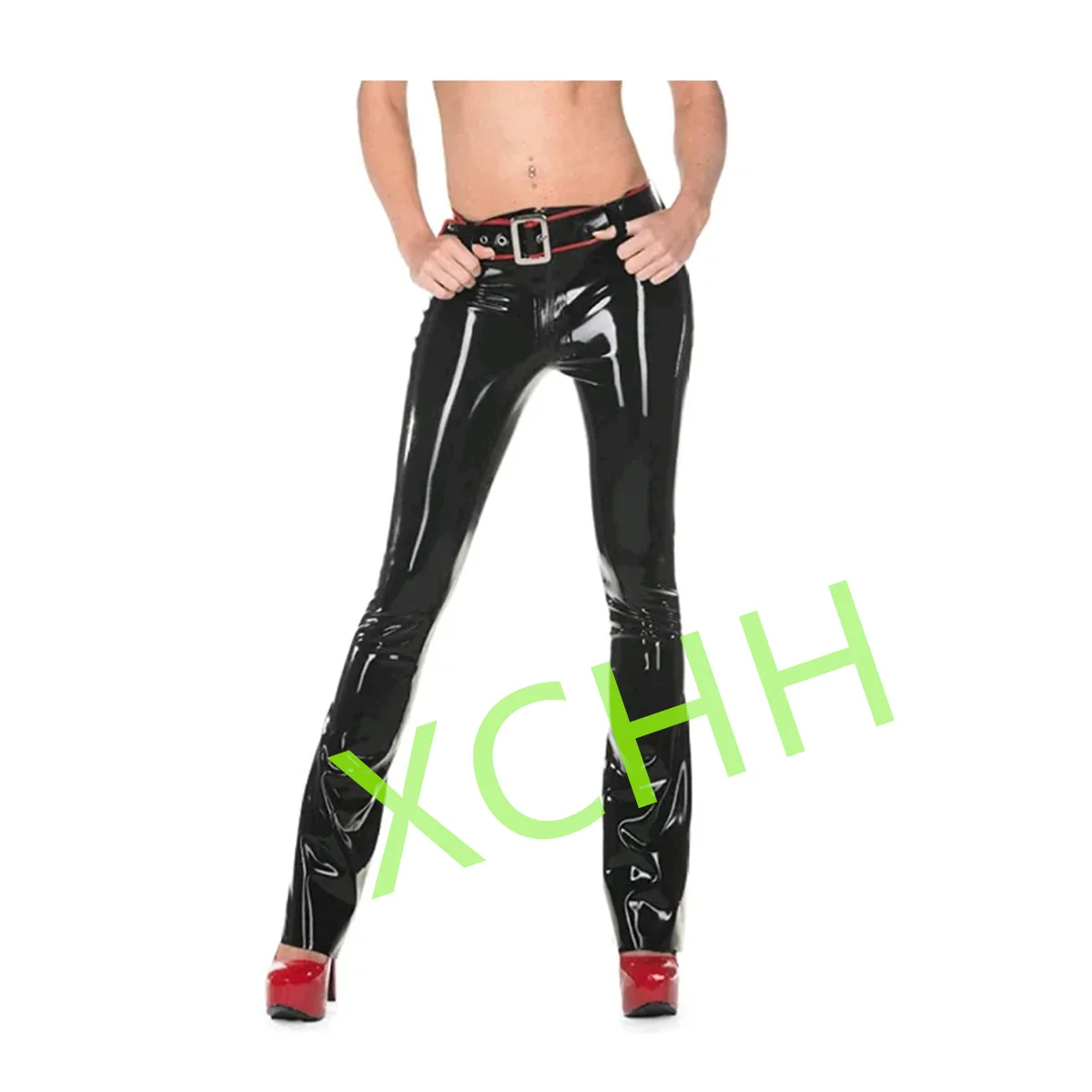 Women Latex Pants Handmade Rubber Trousers Cosplay Costume Support Custom Made Club Wear