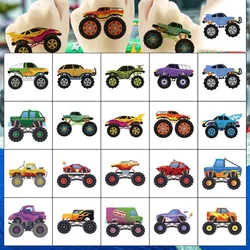 20Pcs/set Monster Truck Temporary Tattoo Stickers Cartoon Car Waterproof Tattoo For Funny Birthday Gift