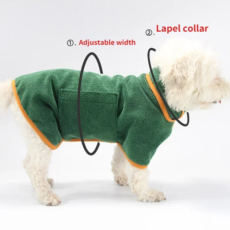 Dog Quick Drying Bath Towel Pet Water Absorption  Robe Big and Small  Cleaning Body Wrapping &  Products Supply