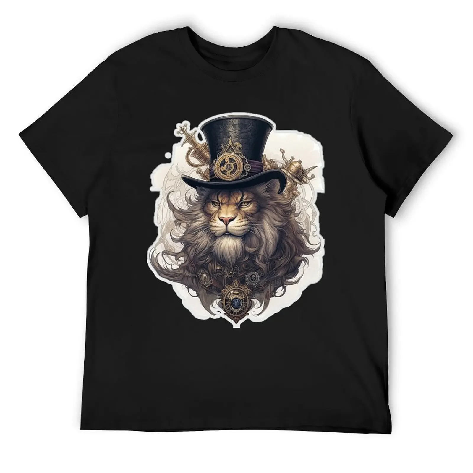 Steampunk Lionheart- Lion Art Illustration for T-shirts, stickers - AI illustration, Electronic cases T-Shirt