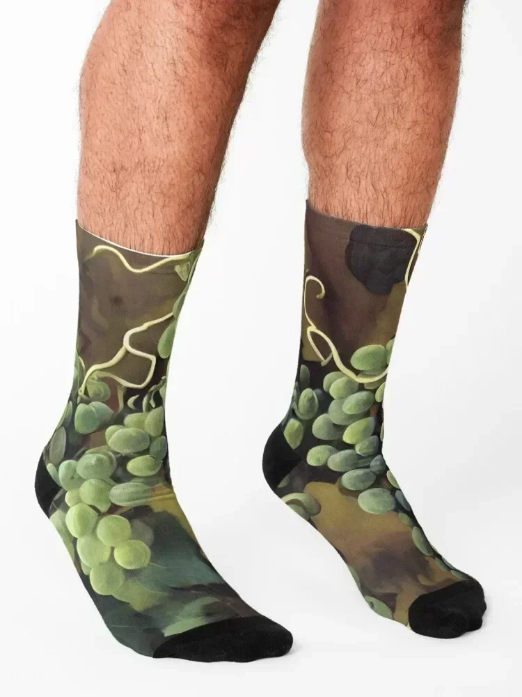Green Grape Vine Socks hiking loose FASHION anti slip football Socks Woman Men's