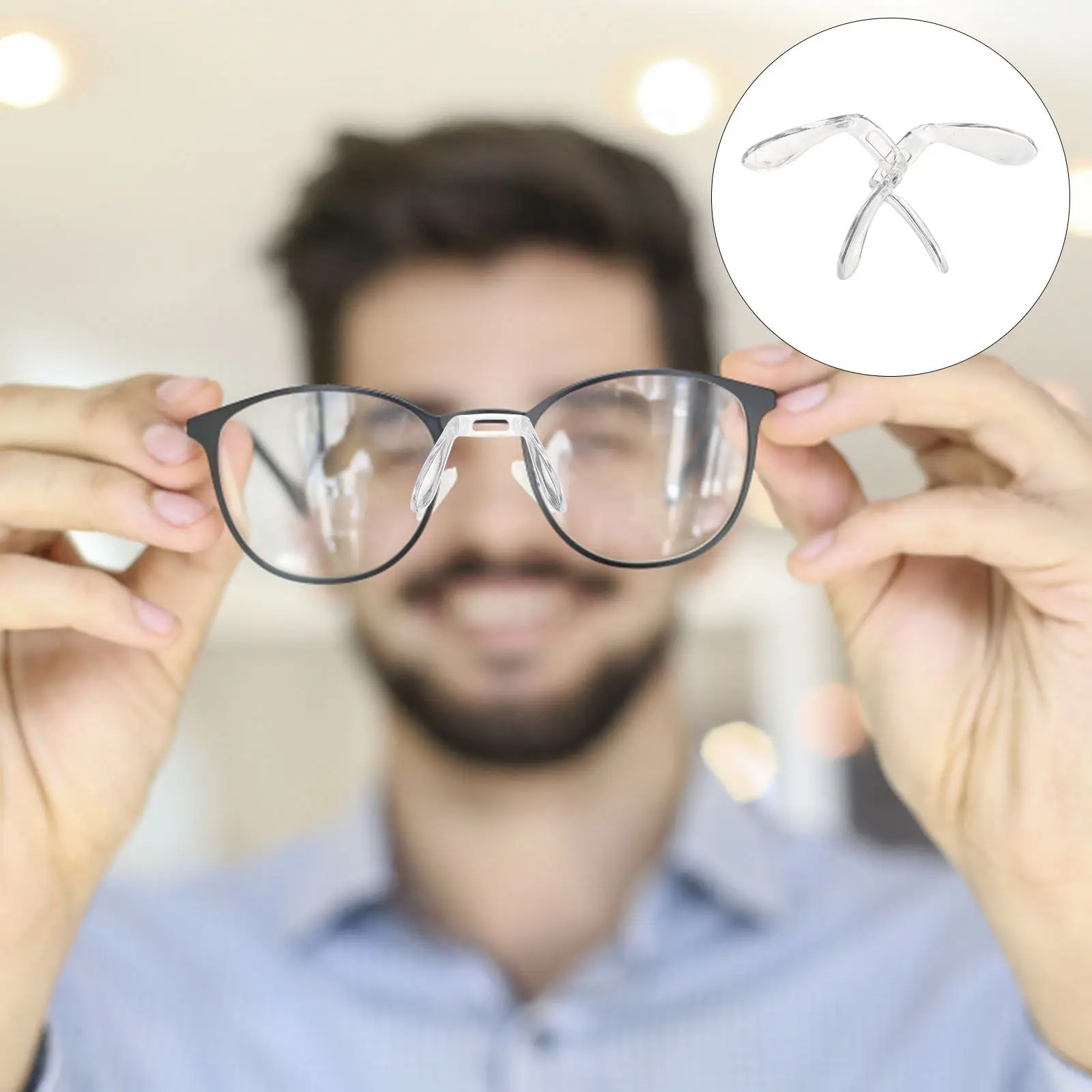 4Pcs Glasses Nose Pads Non-Slip Skin-Friendly Plastic Eyeglass Nose Support Cushions Frame Supplies Pad for Glasses