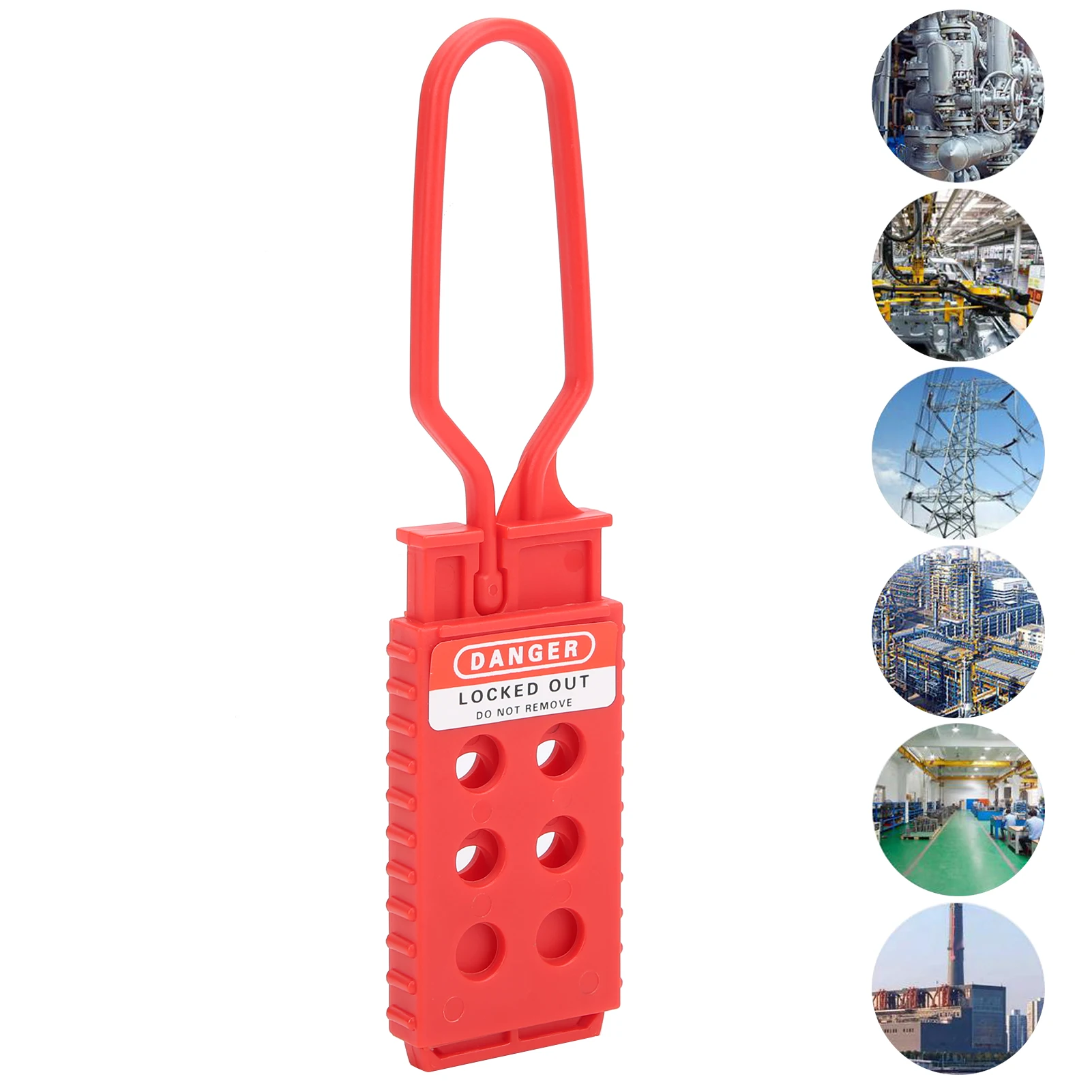 10PCS Safety Lockout Hasp 6‑Hole Insulating Nylon for Industrial Equipment Maintenance