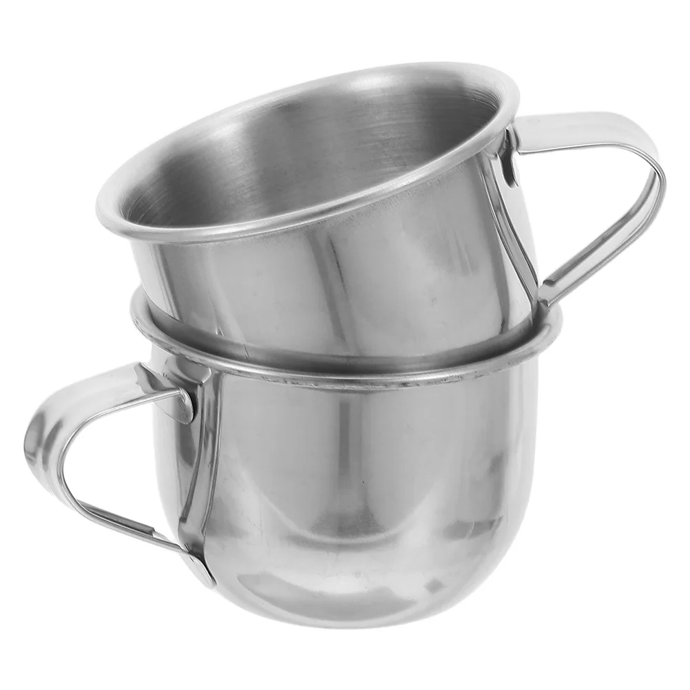 

2pcs Stainless Steel Water Cup Mini Sake Cups Rustproof For Tea Wine Coffee Plum Beverage Mug Small Tea Cup Kitchen Barware