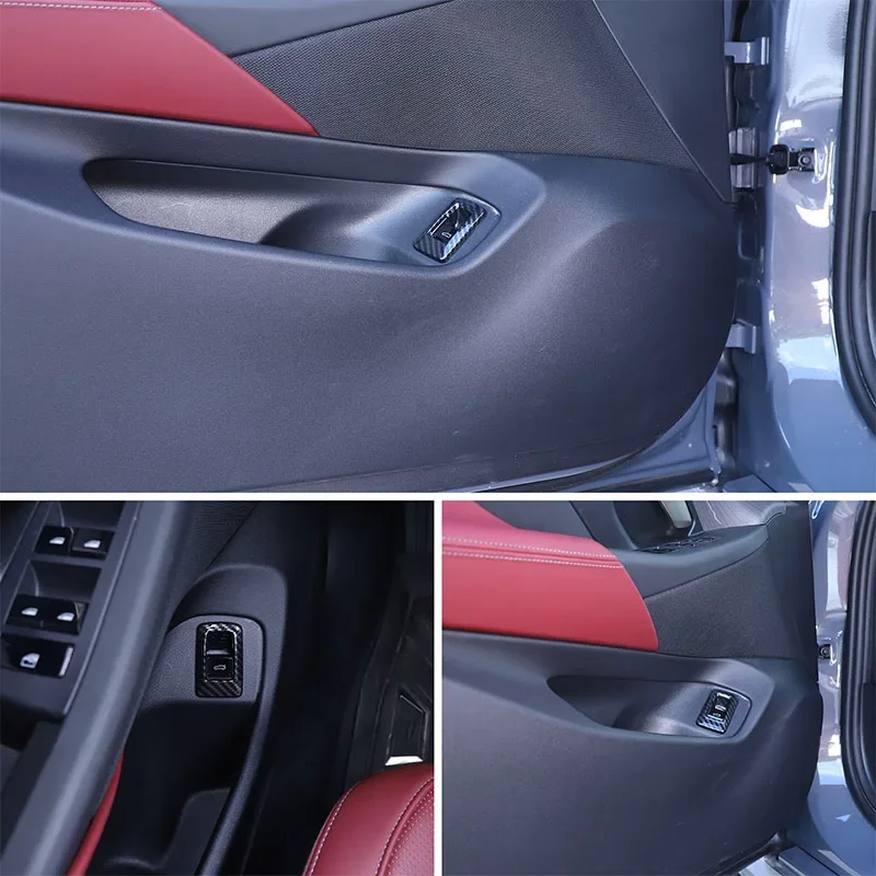 

1 Pcs ABS Carbon Fiber For BMW 5 Series G60 2024 + Car Interior Tailgate Switch Decorative Frame Sticker Car Accessories