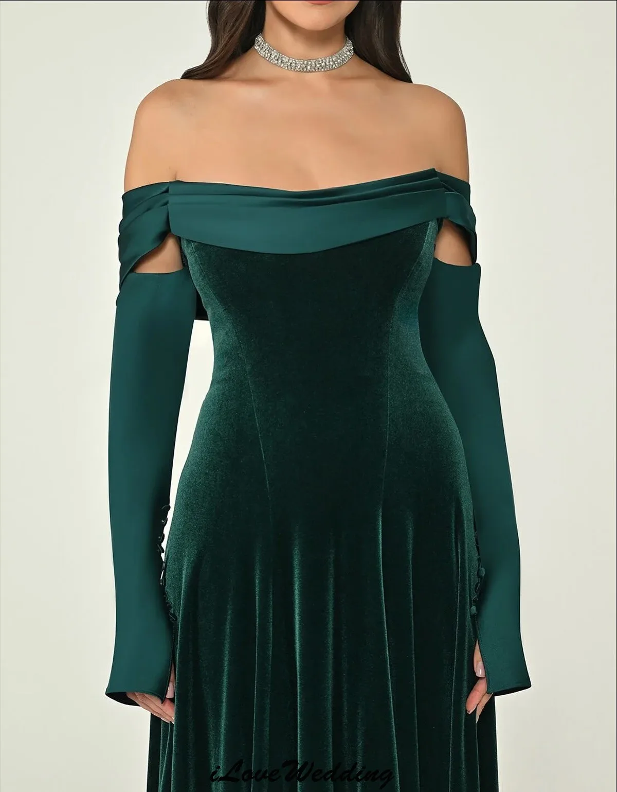 

Изумрудные платья для выпускного вечера с открытыми плечами 2025 Бархатное вечернее платье трапециевидной формы Плиссированные вечерние платья Элегантное женское вечернее платье по индивидуальному заказу