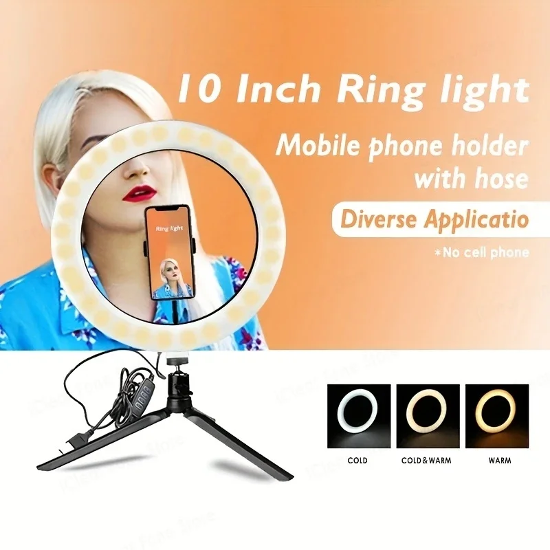 

LED Selfie Ring Lighting Photographic Selfie Ring Lamp USB Remote Fill light For TikTok YouTube Video Live Phone Holder & Tripod