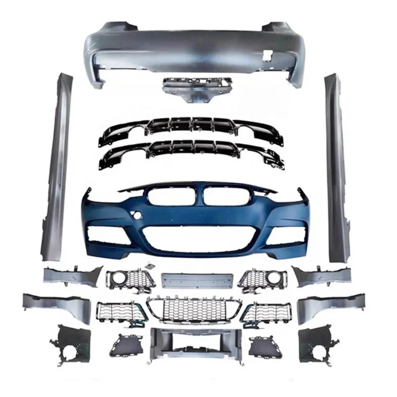 

-Tech Full Set Car Bumper Body Kit S F30 F35 3 Series Upgrade MT Style Front Bumper&Rear Bumper