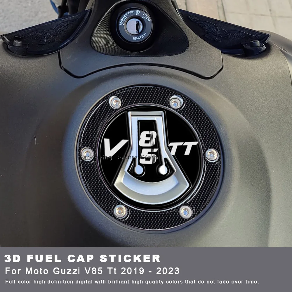 

Waterproof Protective Sticker Motorcycle Fuel Cap Stickers 3D Epoxy Resin Sticker For Moto Guzzi V85 Tt 2019 - 2023