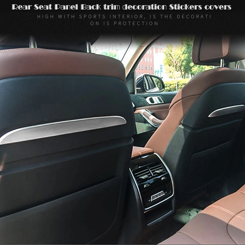 

Rear Seat Panel Back Trim Seat Adjustment Button Stickers Covers For BMW X5 G05 2019 2020 Accessories Interior Auto Accessories