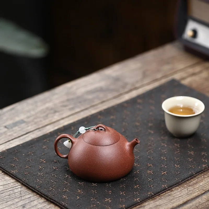 140ml Yixing Handmade Purple Clay Teapot, Raw Ore, Gold Sand,tea Pot, Kung Fu Tea Set