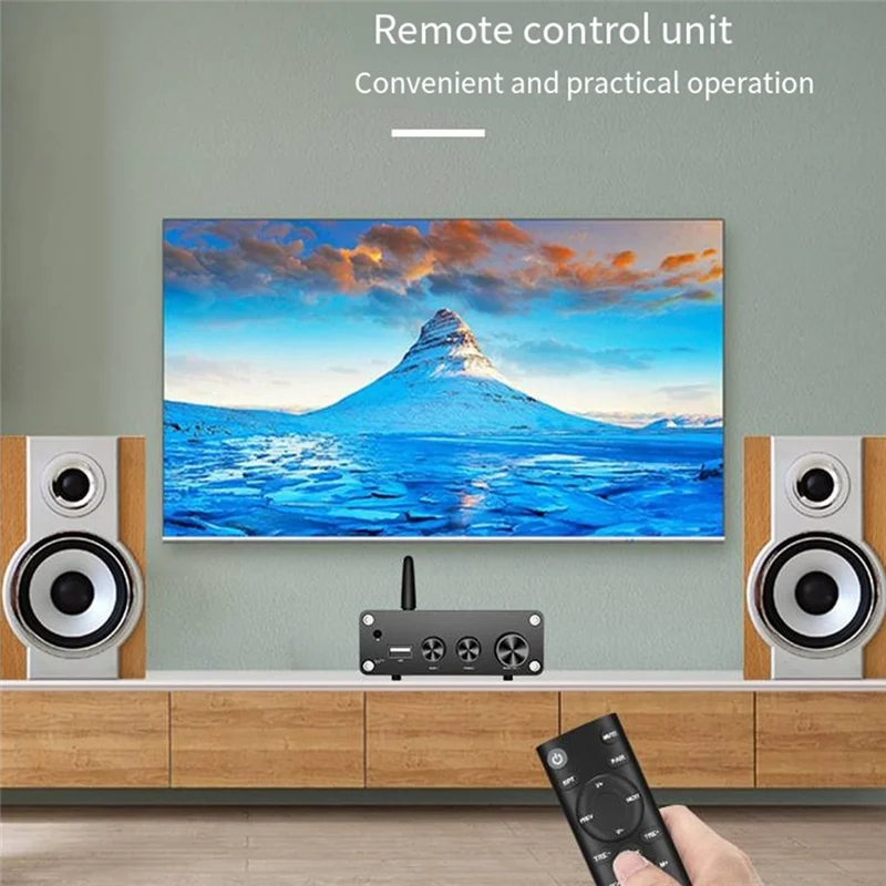 AS95-TPA3116 بلوتوث 5.3 مضخم الطاقة الرقمي Hifi ستيريو مكبر كهربائي مضخم الصوت USB فك 50 واط + 50 واط سهلة التركيب