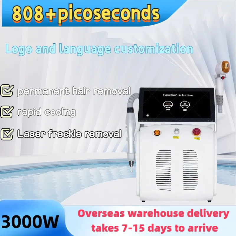 

2025 new portable 808nm diode laser hair removal machine two-in-one second tattoo removal machine