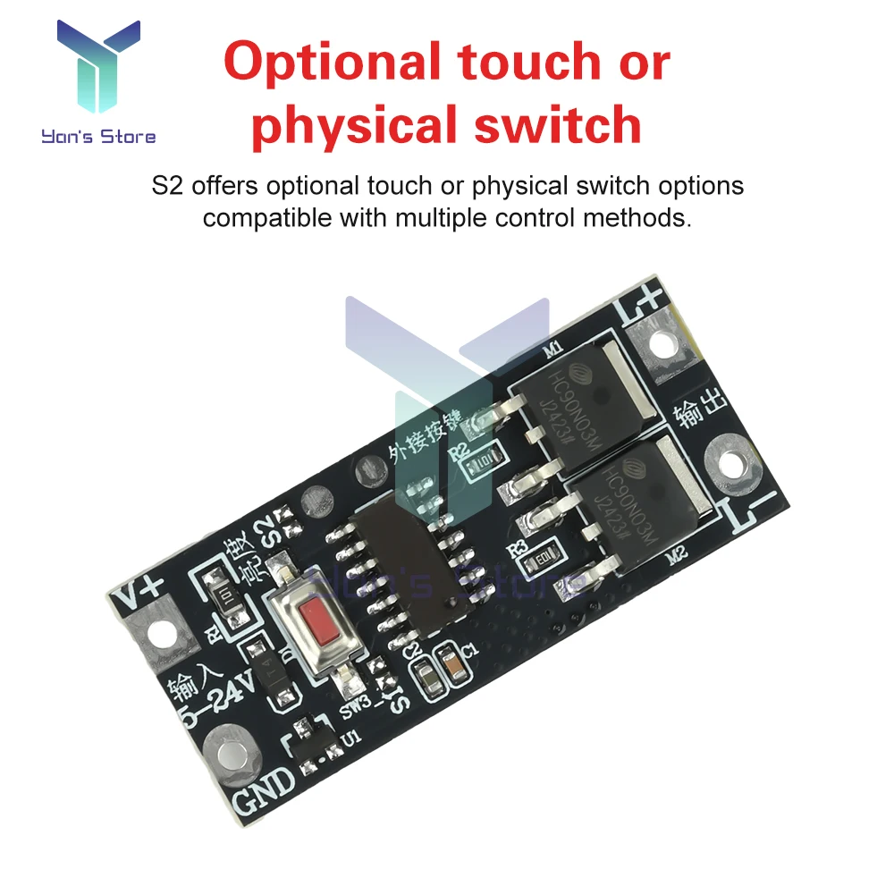 100-W-LED-Dimmermodul mit Softstart-Stopp-Speicherfunktion, breite Spannung 5–24 V für LED-Streifenlichter