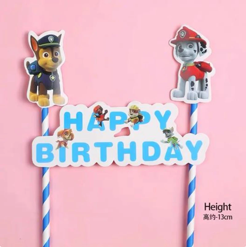 Paw Patrol Skye Cartoon Anime Figure Cake Candle Kids Birthday Decoration Party Accessories Gift Supplies Cosplay - view 3